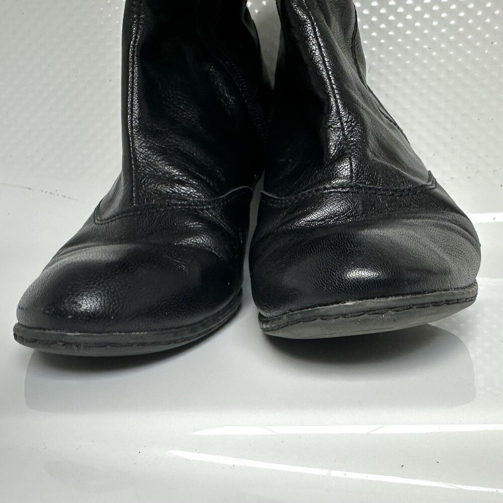 boc Black Leather Knee-High Zip Riding Boots - Picture 6 of 11